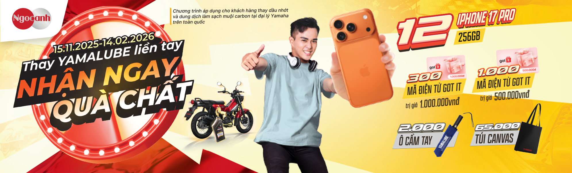 Yamaha - Nhận ngay quà chất